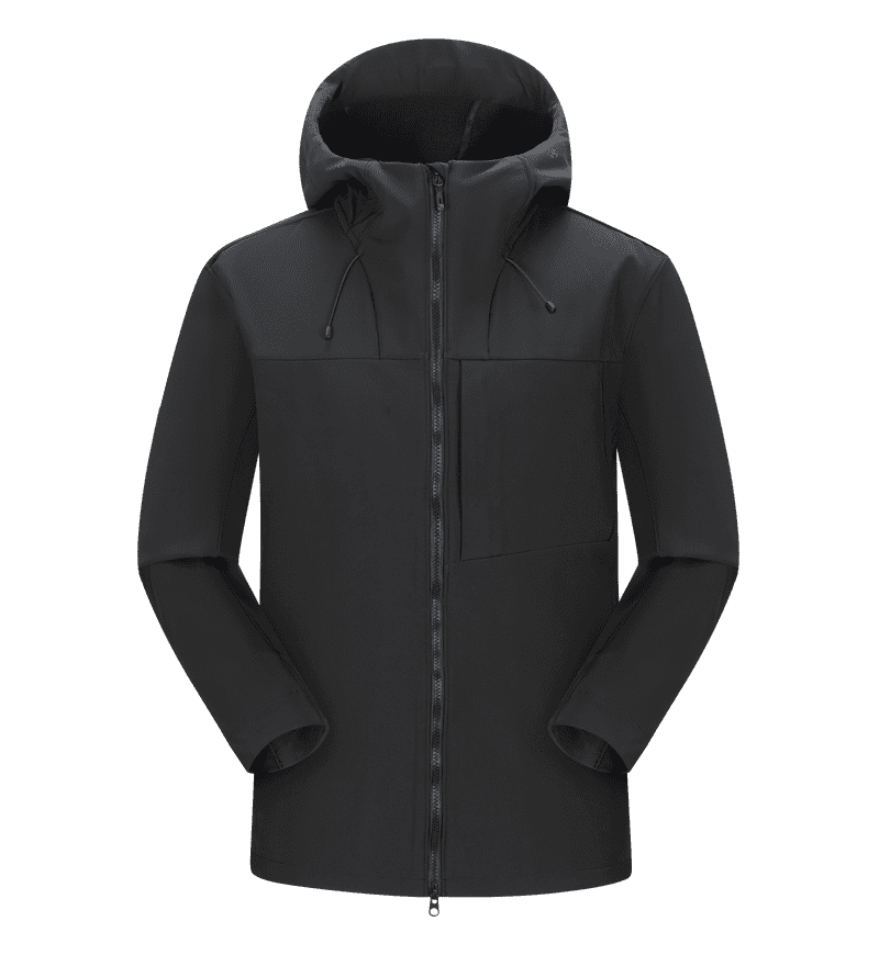 纯色软壳连帽外套冲锋衣夹克