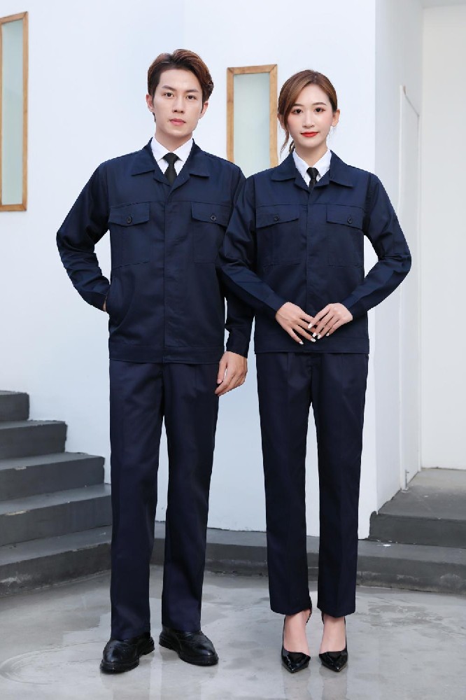 春秋长袖涤棉工作服夹克厂服