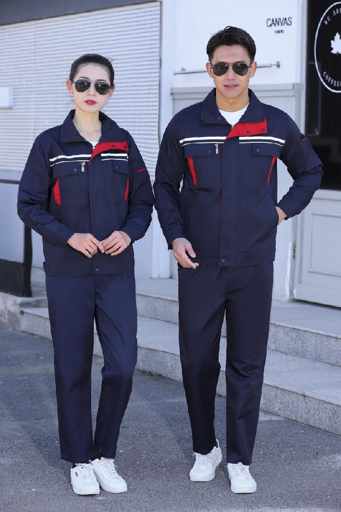 秋冬长袖涤棉立领夹克衫工作服劳保服