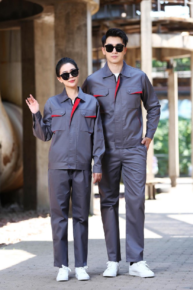 秋冬涤棉长袖夹克衫工作衣员工服