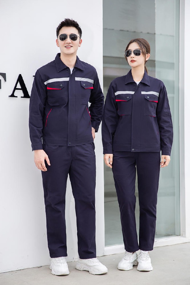 秋季全棉长袖夹克衫工作服员工服厂服