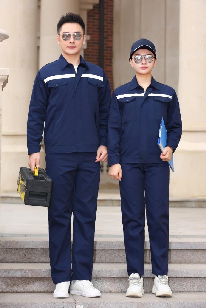 纯棉长袖秋冬夹克衫工作服厂服员工服