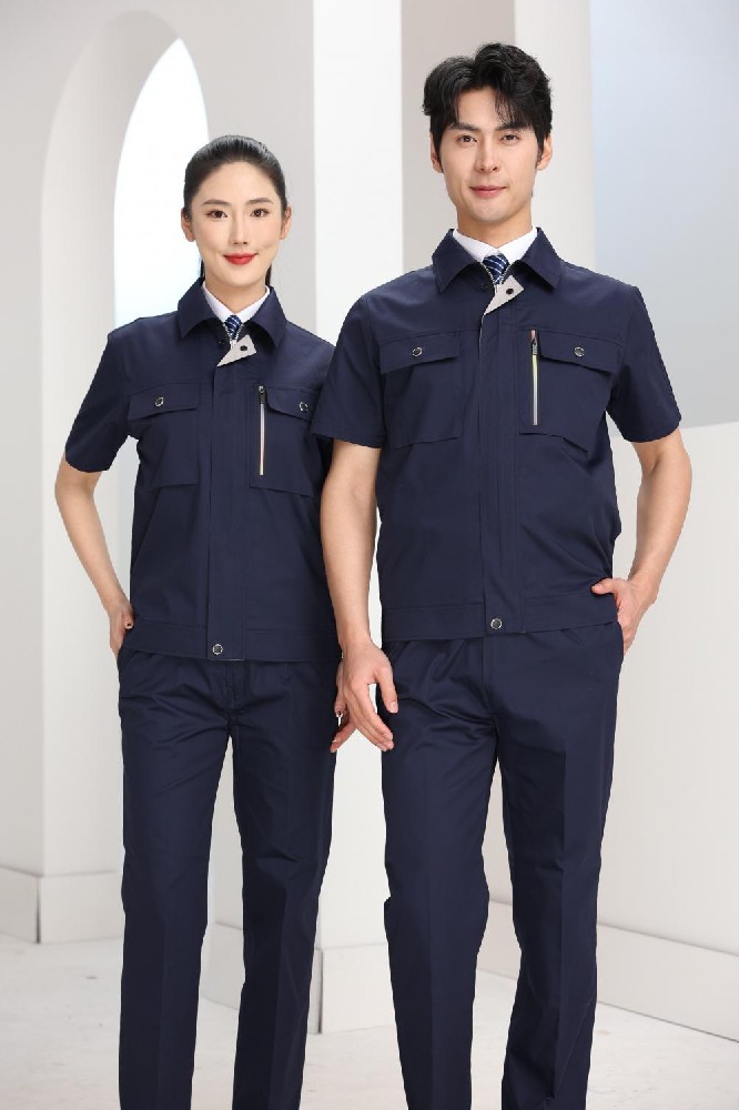 夏天短袖防静电夹克衫厂服劳保服工作服