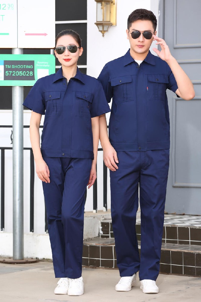 纯棉短袖工作服工装厂服员工服