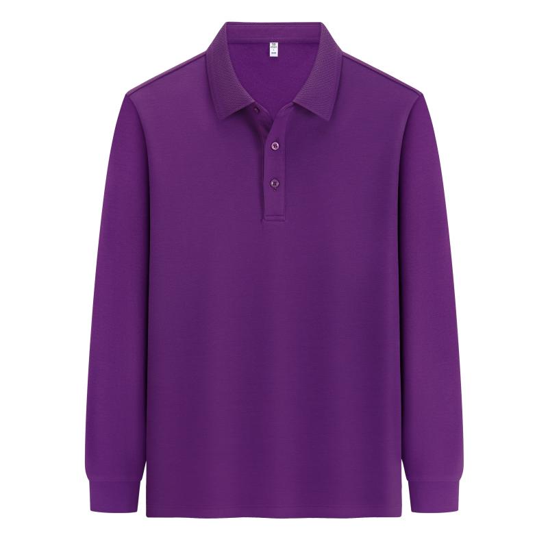 40支245克斜纹德绒莫代尔棉秋冬长袖POLO衫