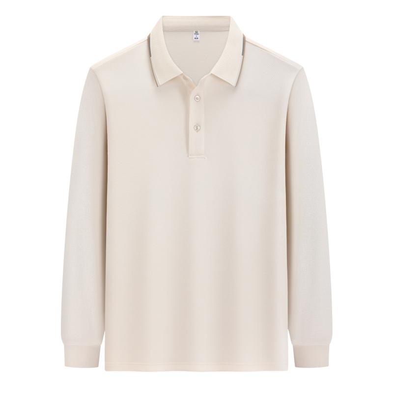 40支240克秋冬羊毛蚕丝秋冬长袖POLO衫